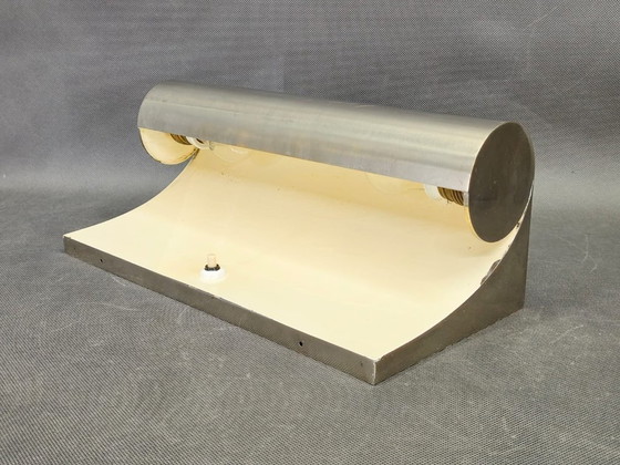 Image 1 of Seltene Bauhaus-Wandleuchten aus Nickel, Tschechoslowakei, 1930er Jahre
