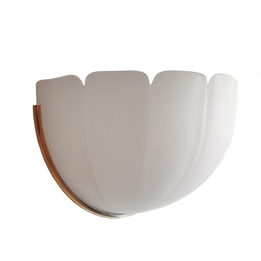 Model 3316 Schelpvormige wandlamp van Glashütte Limburg, jaren 1970