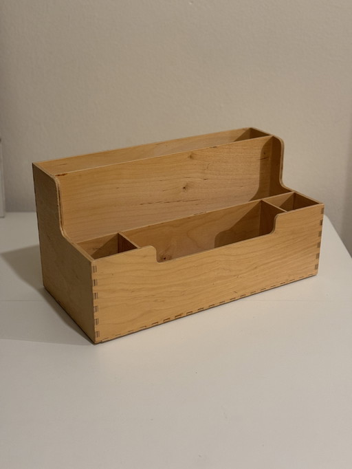 Vintage IKEA desk organizer plywood wood 90s