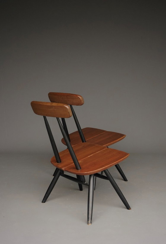 Image 1 of Sedie lounge Pirkka di Ilmari Tapiovaara per Laukaan Puu. Set di 2