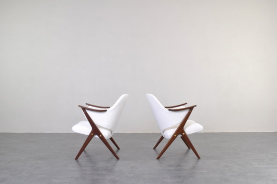 Image 1 of Poltrone Mid-Century Knott in teak di Brunstad Møbelfabrikk, anni '60, set di 2