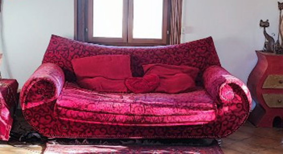 Image 1 of URGENTE – Divano Bretz Mammoth – velluto rosso – pezzo raro – €420