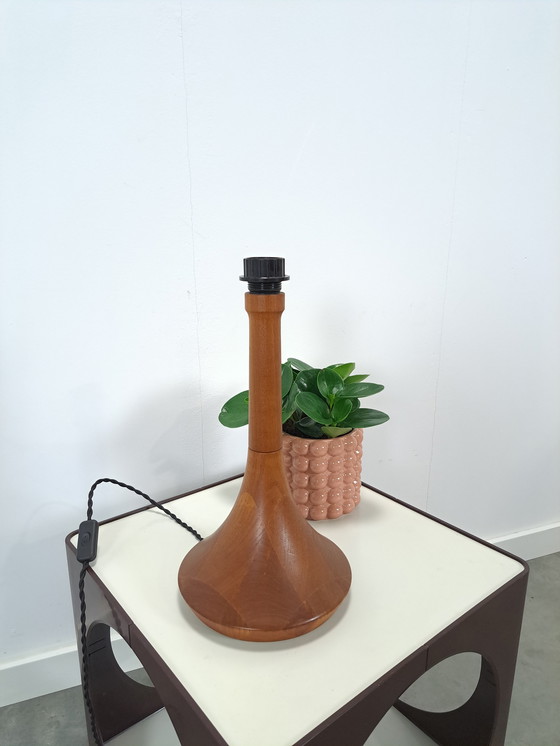Image 1 of Teak wood lamp base vintage