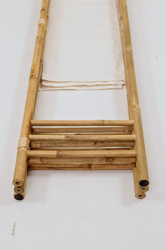 Image 1 of Paravent bambou 3 screen beige fabric 