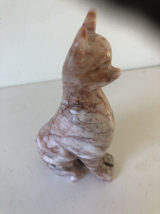 Vintage pink marble-veined kitten