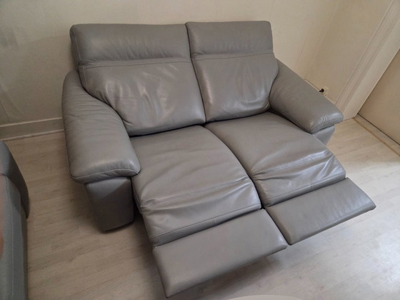 Divani Natuzzi - Grigio chiaro - 3 posti + 2 posti relax – Zona salotto, Leather (photo 10 of 10)