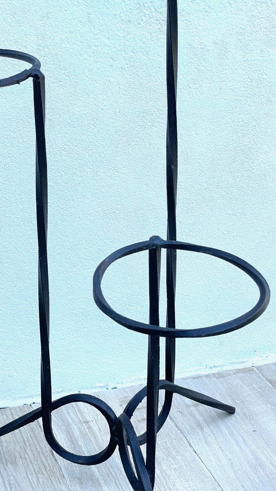 Image 1 of Piantana geometrica in acciaio vintage