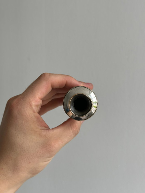 Image 1 of Kleine soliflore in licht vintage metaal