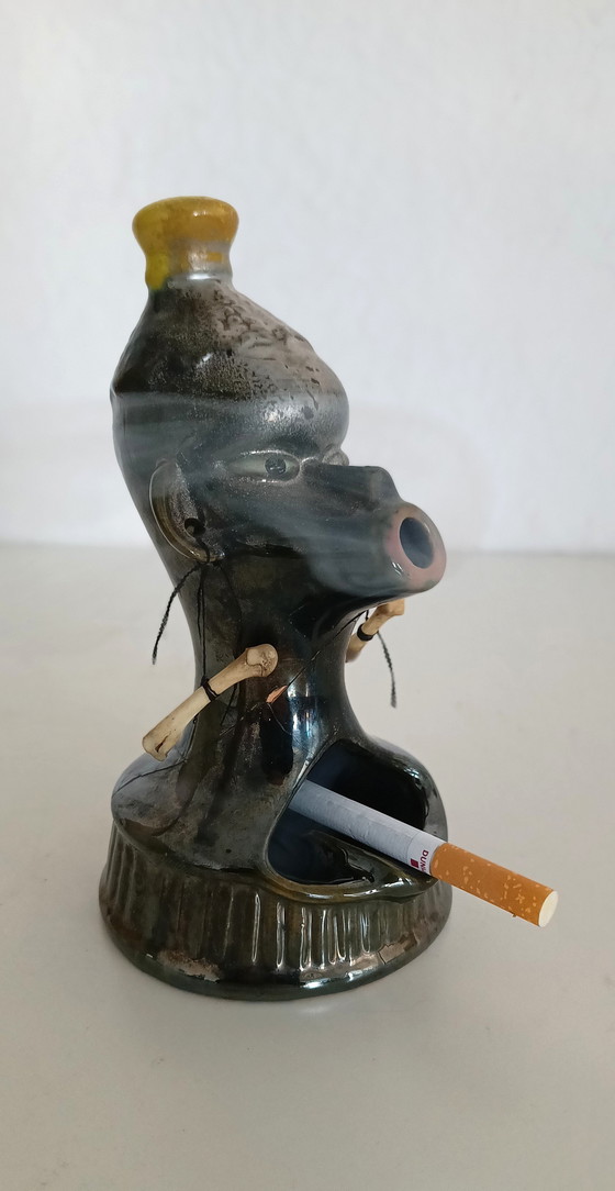 Image 1 of Cenicero Zulú para fumadores de la década de 1950