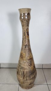 Vase La Roue en Céramique France Vallauris 1975 Vintage