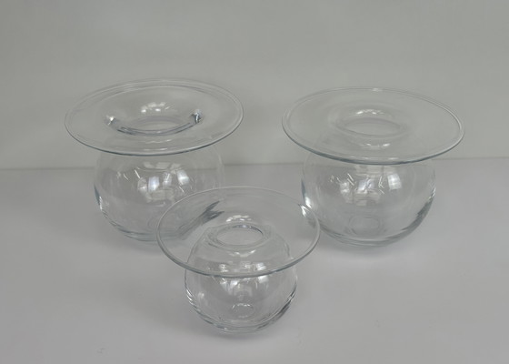Image 1 of 3 x Nanny Still Saturn Glasvasen Set Stil von Riihimäen Lasi