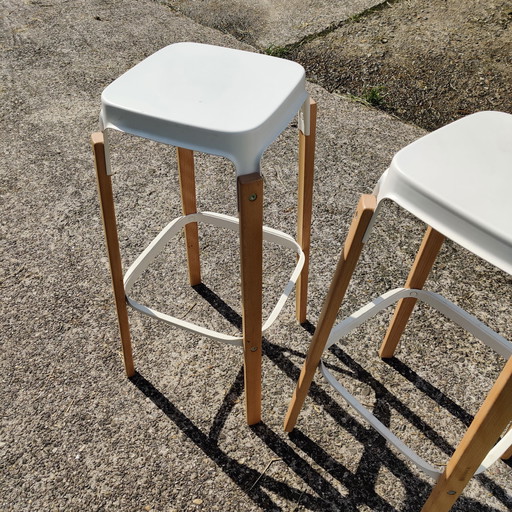 2x Taburete Magis Taburete Steelwood alto