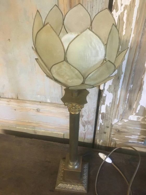 Bronze and mother-of-pearl lamp – Table lamps, Vintage (photo 5 of 9)