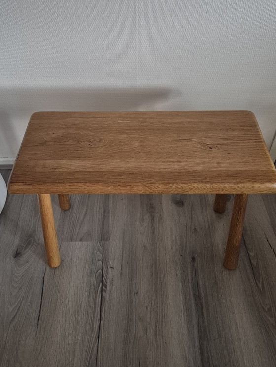 Image 1 of Tavolino laterale con sgabello brutalista