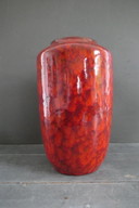 Vaso grande vintage Scheurich 517-30 rosso W. Germania