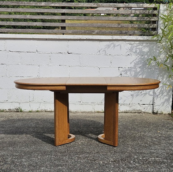 Image 1 of Table de salle à manger danoise extensible - Table de salle à manger post-moderne - années 80