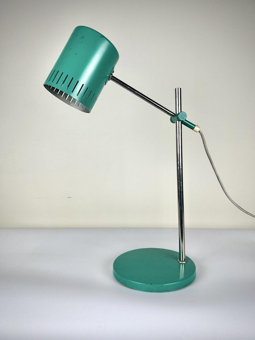 Zeldzame vintage turquoise lamp
