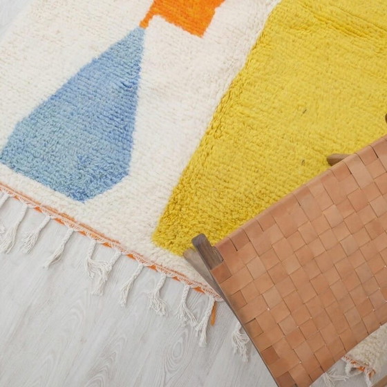 Image 1 of Tapis Beni Ourain Tissé Main Artisanale Traditionnelle 150/250 cm