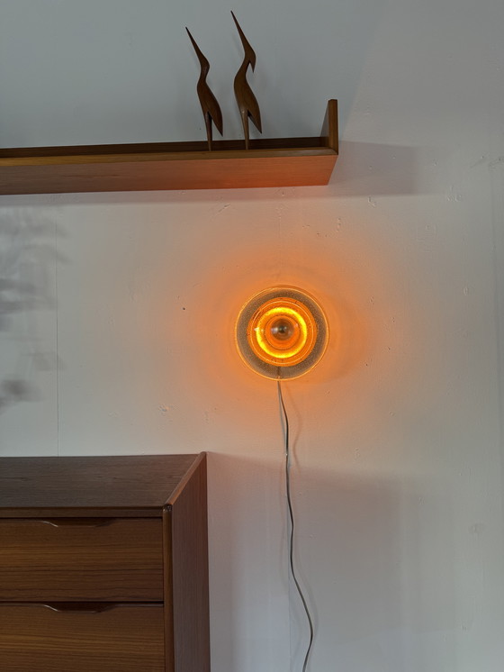 Image 1 of Vintage bubble glass wall lamp, Glashütte Limburg '70