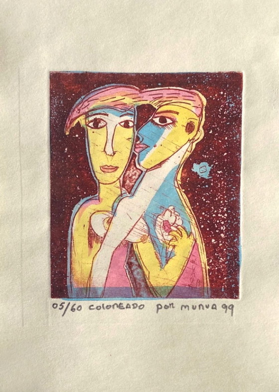Image 1 of Mario MURUA Couple II Signierte Aquatinta 1999