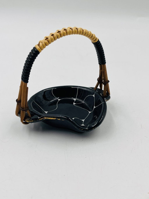 Mini cendrier vintage en céramique