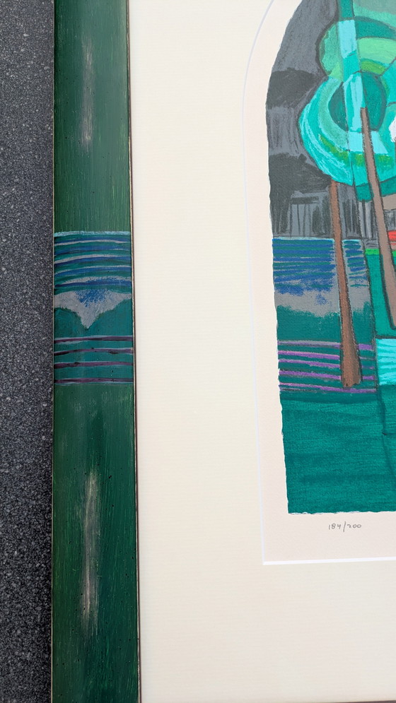 Image 1 of Ton Schulten lithografie "Voorjaar 1995"