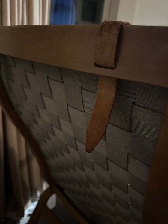 Vintage Deense Fauteuil - Ter Restauratie – Canvas, Wood (photo 6 of 6)