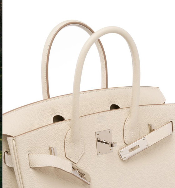 Image 1 of Sac HERMES Birkin 30 en Cuir Blanc - 103472