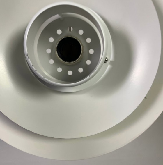 Vintage Danish Scale Lamp: In the style of Louis Poulsen, Pendant lamps, Aluminium, White (photo 10 of 10)