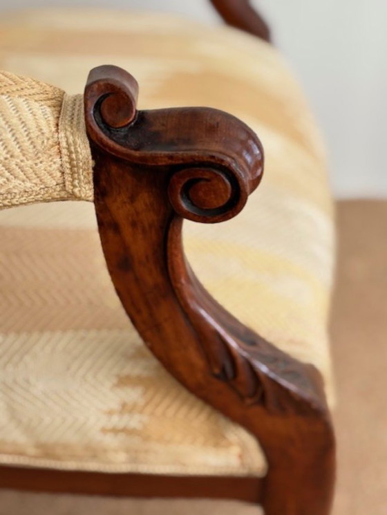 Image 1 of FAUTEUIL BIEDERMEIER MAJESTUEUX avec DOSSIER DE 80 cm