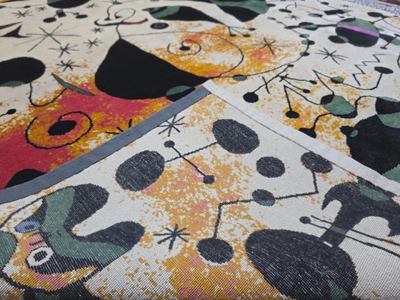Alfombra de lana anudada a mano – Diseño de Joan Miró, base de algodón (260 x 190 cm) – Wool (photo 9 of 9)