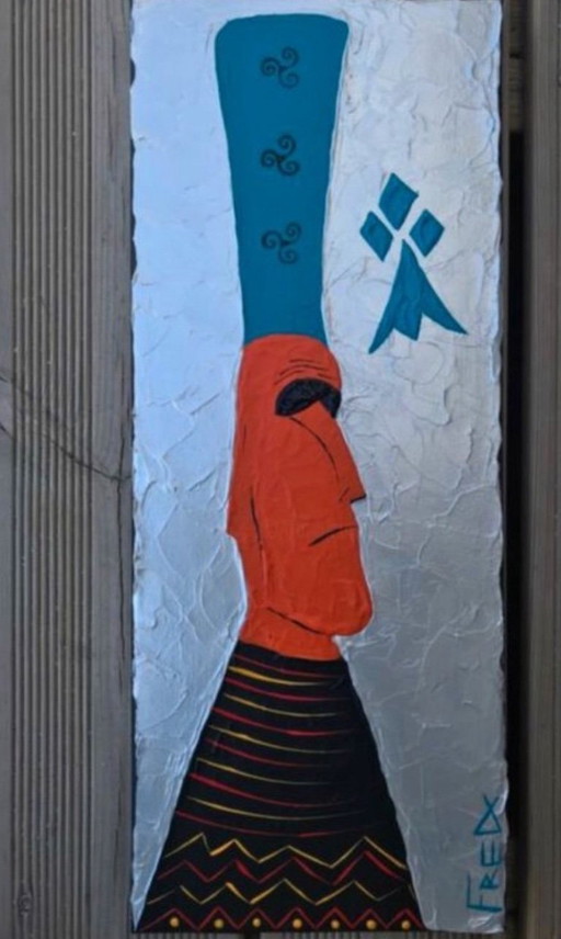 Acryl auf Keilrahmen. Größe 55x20cm.