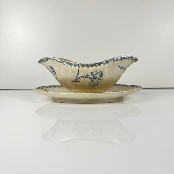 Image 1 of Salsera, motivo "Clavel", KG Lunéville, Ironstone, siglo XIX