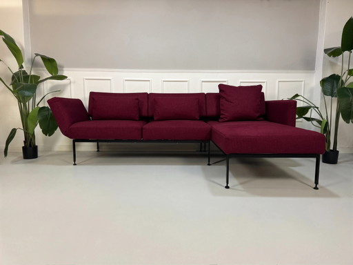 Brühl Roro Soft Sofa Stoff Rot Garnitur Schlafsofa Ecksofa