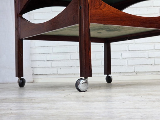 1970s, Danish design by Kristian Vedel. Side table model "Modus", teak wood. – Metal (photo 2 of 15)