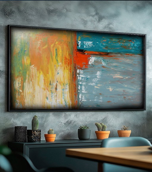 Abstract A1397 -  painting on XXXL canvas 210cm