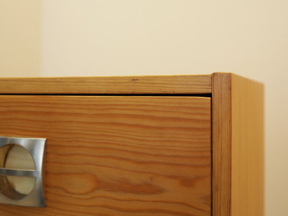 Danish pine veneer chest of drawers with six drawers, 1970s, Wood, Yellow (photo 11 of 11)