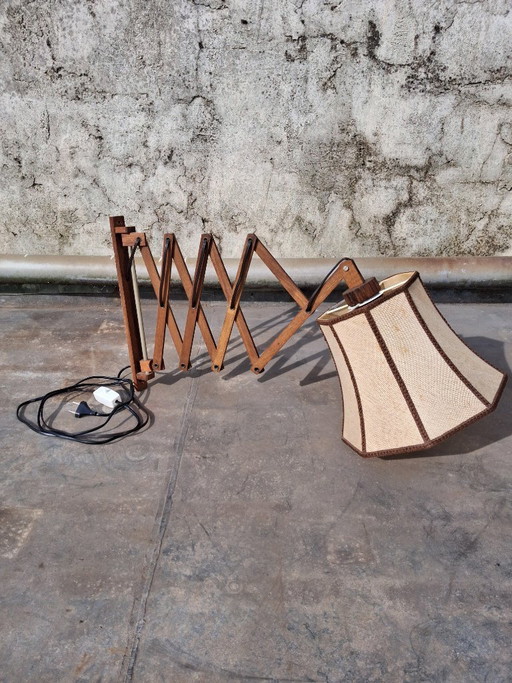 Lámpara de tijera vintage, Dinamarca