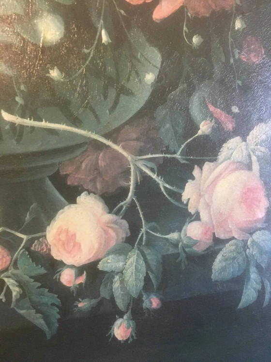 Bouquet di fiori e frutta su un tavolo, composizione su tela 100x120. – Dipinti e disegni, Wood, Canvas (photo 5 of 15)