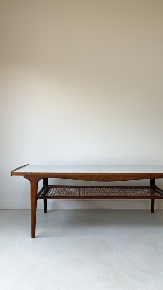 Image 1 of Vintage wooden coffee table with reversible Formica top