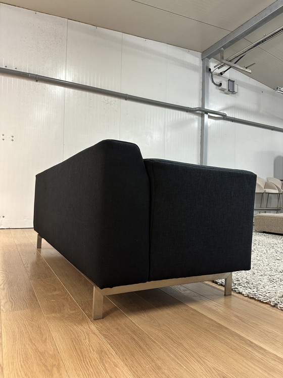 Image 1 of Rolf Benz Linea 3-Seater Sofa Black Fabric - Timeless Design