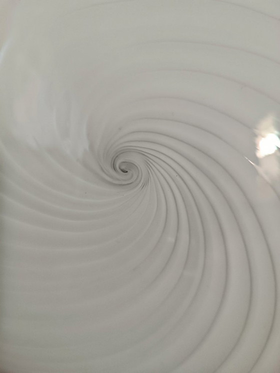 Image 1 of Lámpara de techo EGOLUCE de cristal de Murano con diseño en espiral - Estilo moderno de mediados de siglo 40x40cm Perfecta