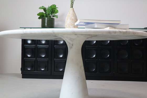 Image 1 of Angelo Mangiarotti ‘M1’ Dining Table in Solid Carrara Marble