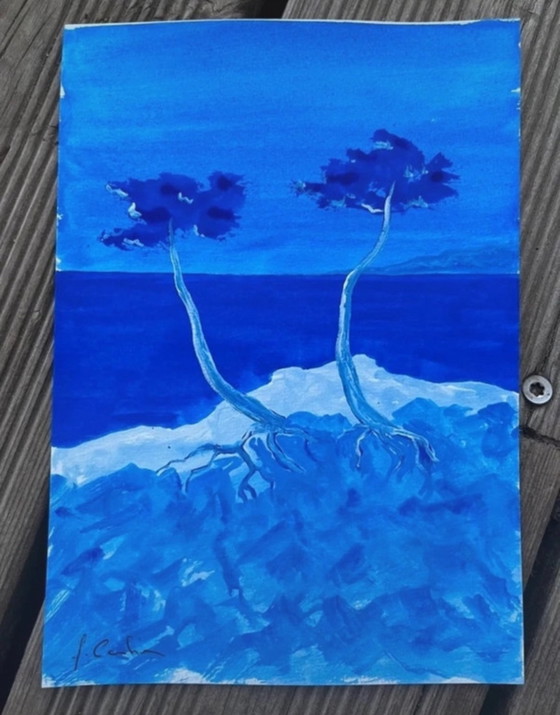 Image 1 of Gouache artist's sketch, 21x15cm