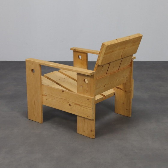 Image 1 of Crate Loungestoel, in de stijl van Gerrit Rietveld, jaren 1980