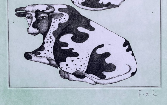 Image 1 of François-Xavier Lalanne - Les Vaches, 2004 Estampe originale 