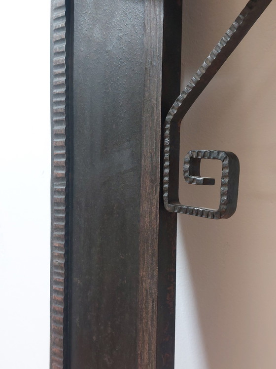 Image 1 of Prachtige decoratieve, handgesmede metalen openhaardomlijsting