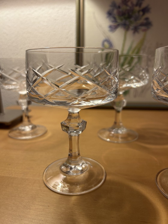 Image 1 of 5 grote kristallen champagne coupes 