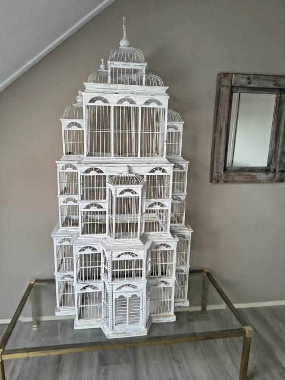 Image 1 of Eyecatcher one of kind Vintage wooden birdcage xl