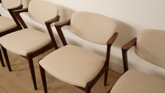 Image 1 of Juego de 4 sillas de comedor | Kai Kristiansen | Silla Z - modelo 42 | Palisandro